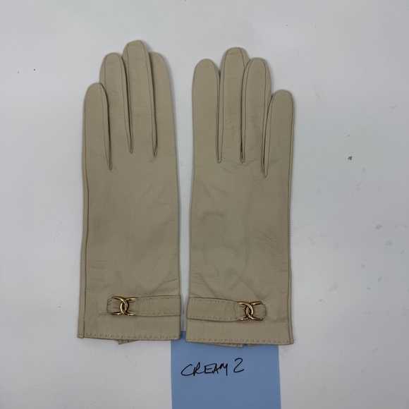 Unworn ,Vintage Deep Cream Fine Buttersoft Kidskin Gloves, Barnier, … - Picture 1 of 8
